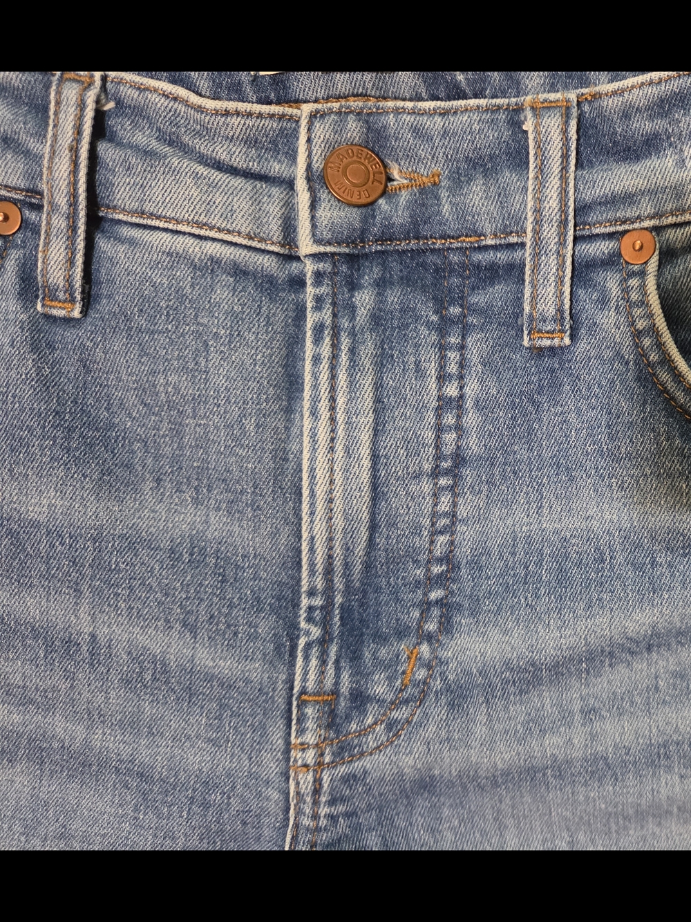 Madewell Medium Blue Denim Straight Leg Jeans Size 28 - Picture 5 of 15